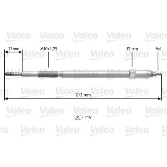 Bougie de préchauffage VALEO OEM 110652W21A