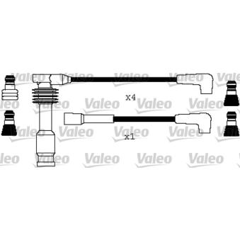 Kit de câbles d'allumage VALEO OEM 1282409 Kit de câbles d'allumage VALEO OEM 1282409
