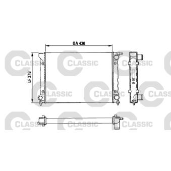 Radiateur, refroidissement du moteur VALEO OEM 191121253C
