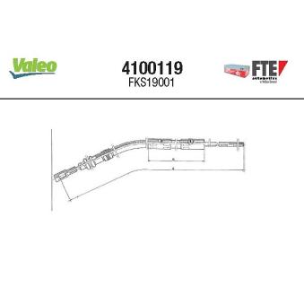Tirette à câble, commande d'embrayage VALEO 4100119