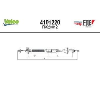 Tirette à câble, commande d'embrayage VALEO OEM 6025170728