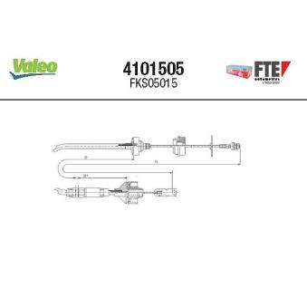 Tirette à câble, commande d'embrayage VALEO OEM 2150V7