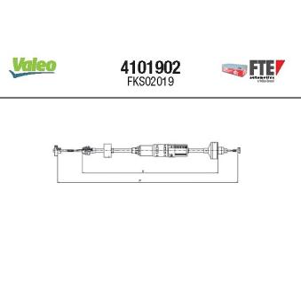 Tirette à câble, commande d'embrayage VALEO OEM 1H1721335K
