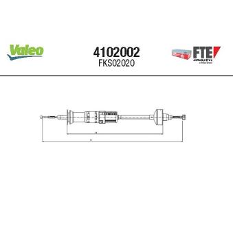 Tirette à câble, commande d'embrayage VALEO 4102002