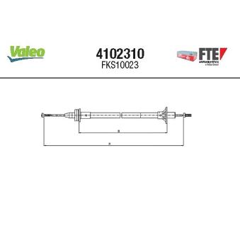 Tirette à câble, commande d'embrayage VALEO OEM 6900282 Tirette à câble, commande d'embrayage VALEO OEM 6900282