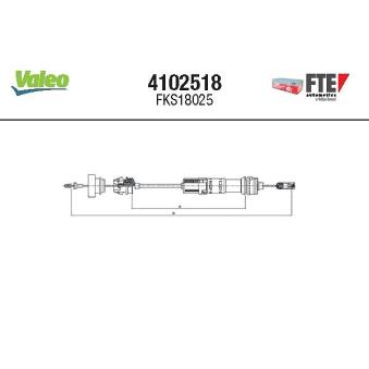Tirette à câble, commande d'embrayage VALEO OEM 2150S0