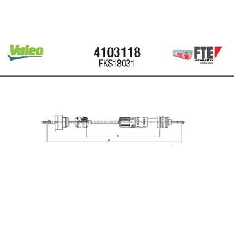 Tirette à câble, commande d'embrayage VALEO OEM 2150Y8