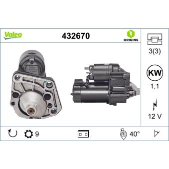 Démarreur VALEO OEM 3080846