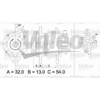 Alternateur VALEO OEM MD086016 Alternateur VALEO OEM MD086016