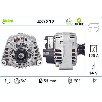 Alternateur VALEO OEM 0111546202