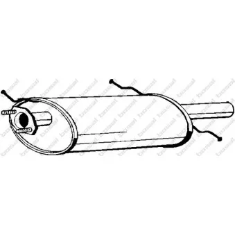 Silencieux arrière BOSAL 171-259 pour MAZDA 626 2.0 - 115cv