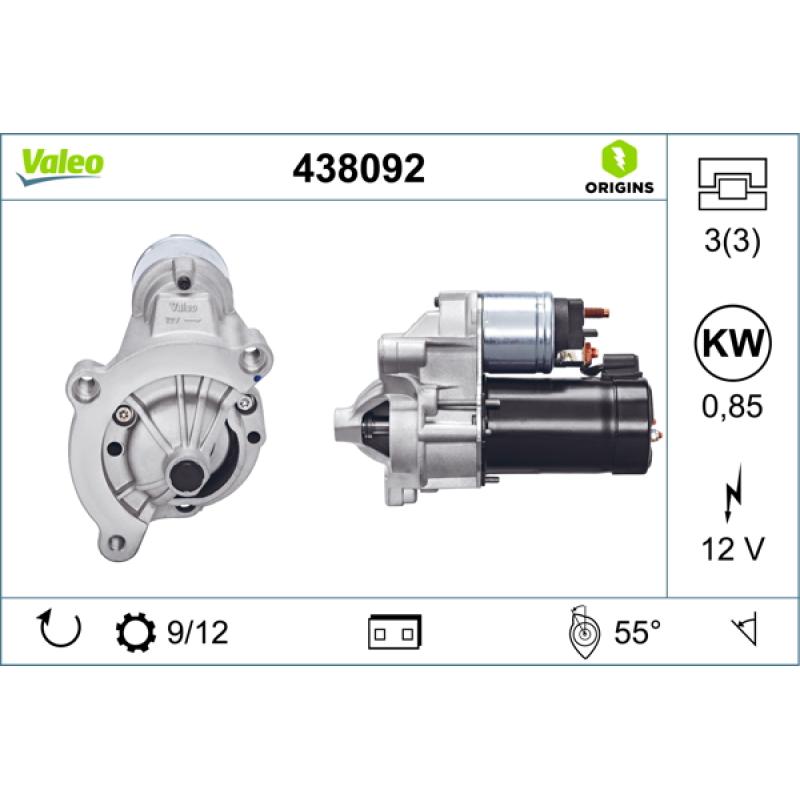 Démarreur VALEO 438092 - Visuel 1