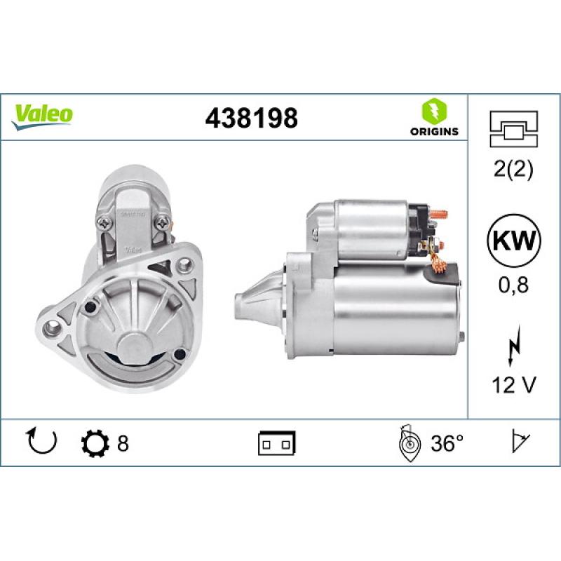 Démarreur VALEO 438198 - Visuel 1