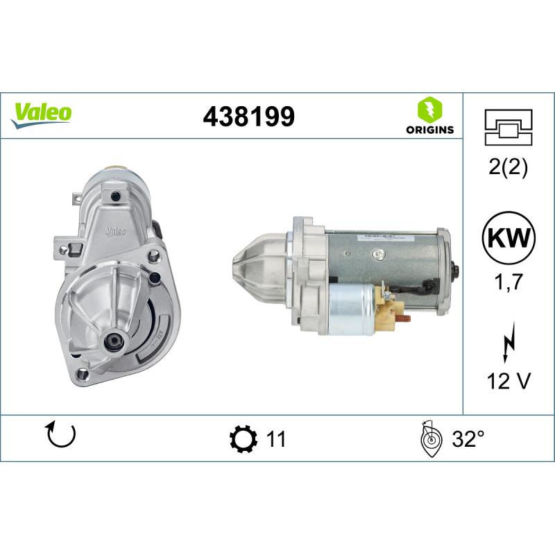 Démarreur VALEO 438199 - Visuel 1