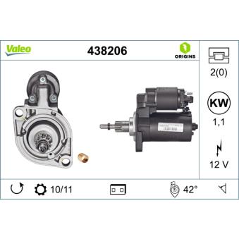 Démarreur VALEO OEM 02A911023TV