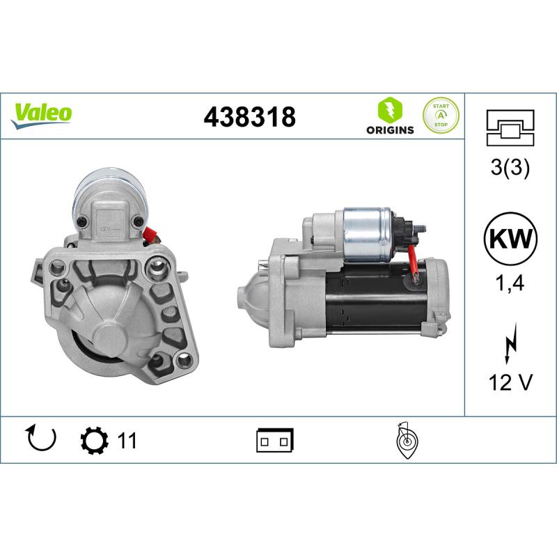 Démarreur VALEO 438318 - Visuel 1