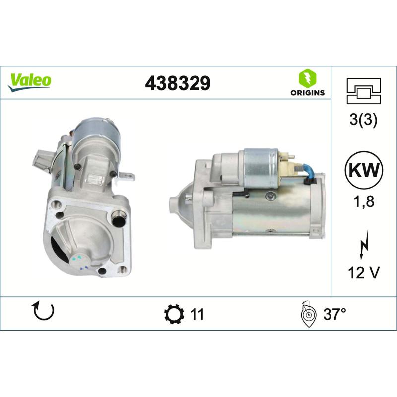 Démarreur VALEO 438329 - Visuel 1