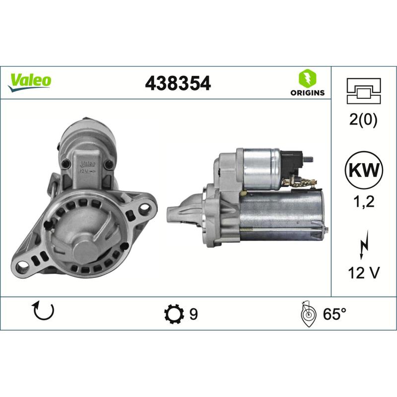 Démarreur VALEO 438354 - Visuel 1