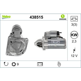 Démarreur VALEO OEM 5802Z3