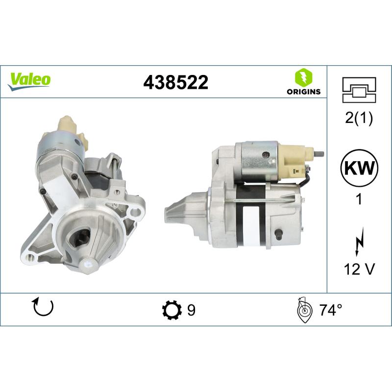 Démarreur VALEO 438522 - Visuel 1