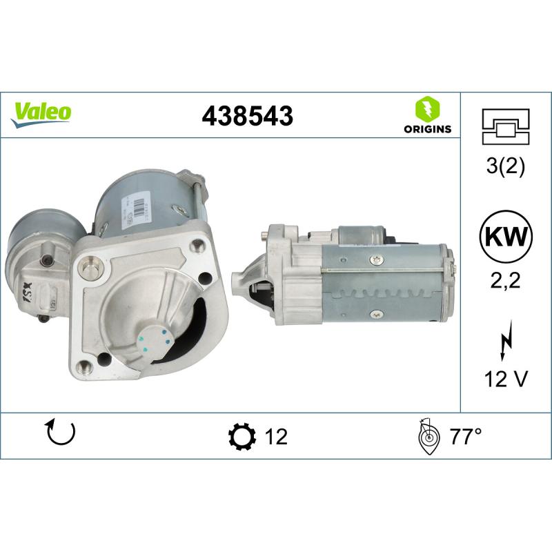 Démarreur VALEO 438543 - Visuel 1