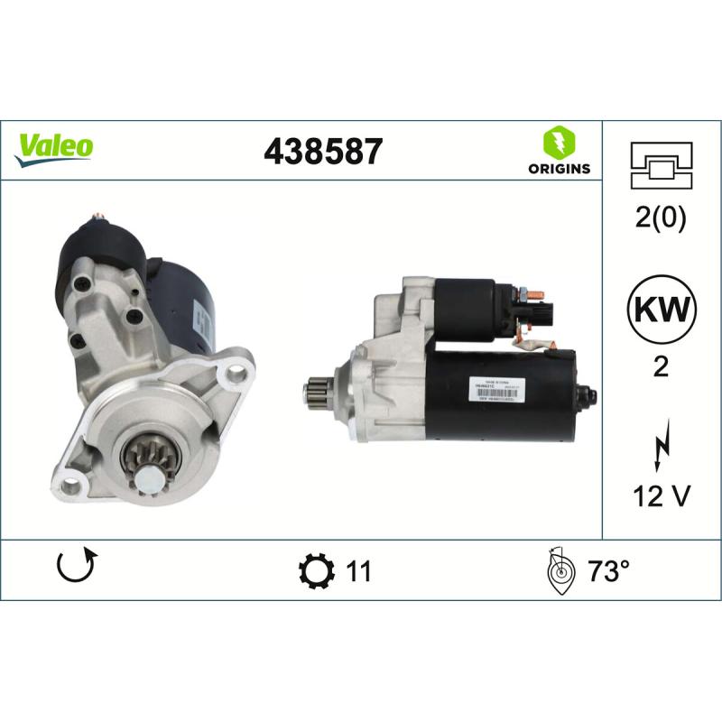 Démarreur VALEO 438587 - Visuel 1