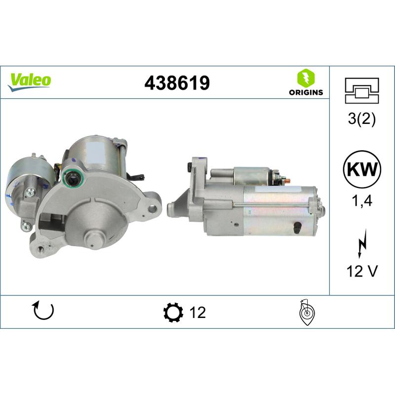 Démarreur VALEO 438619 - Visuel 1