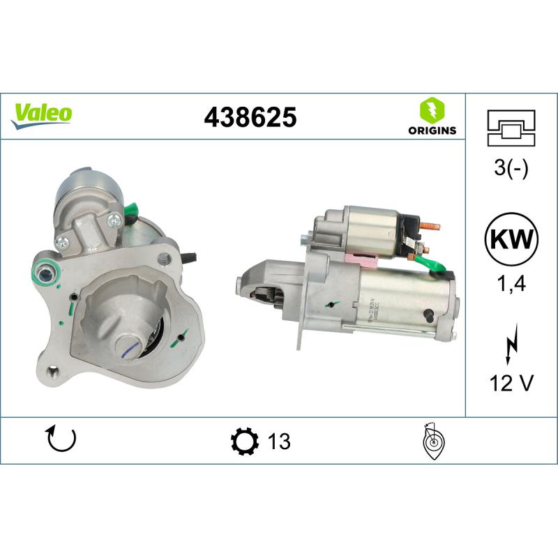 Démarreur VALEO 438625 - Visuel 1