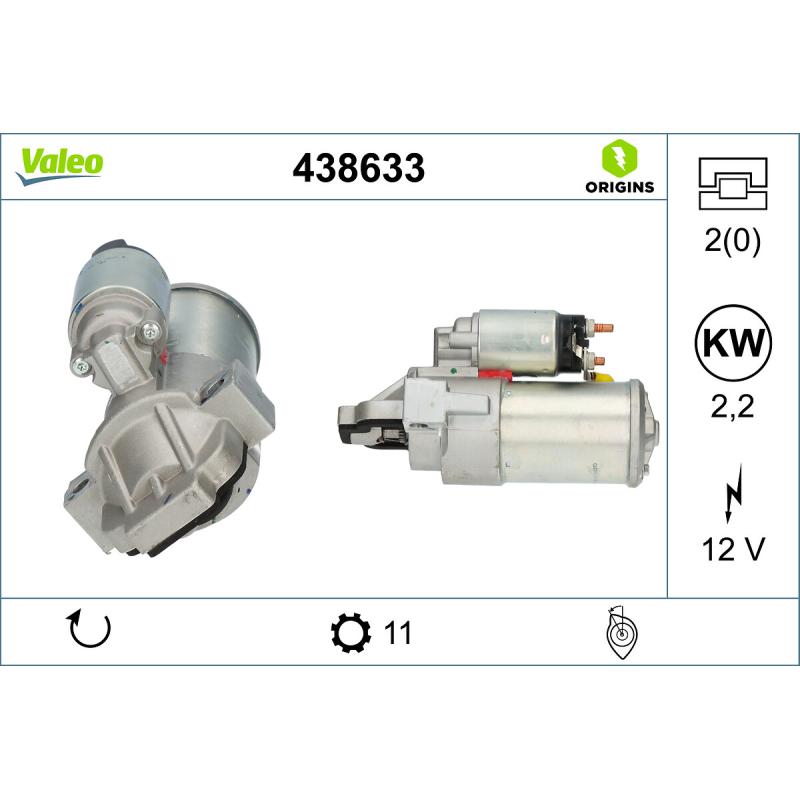 Démarreur VALEO 438633 - Visuel 1