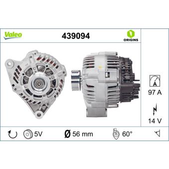 Alternateur VALEO OEM 96050637