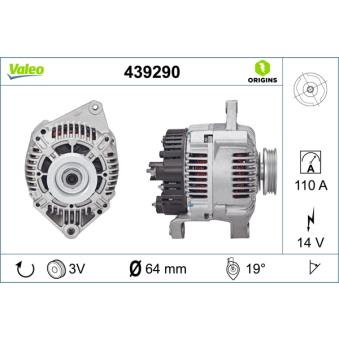 Alternateur VALEO OEM 7700436628