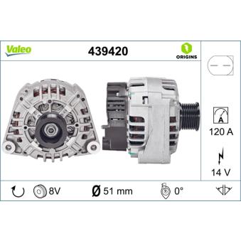 Alternateur VALEO OEM 1121540202 Alternateur VALEO OEM 1121540202