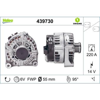 Alternateur VALEO 439730 pour BMW Série 5 525 d - 211cv