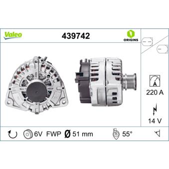 Alternateur VALEO OEM 0009062200