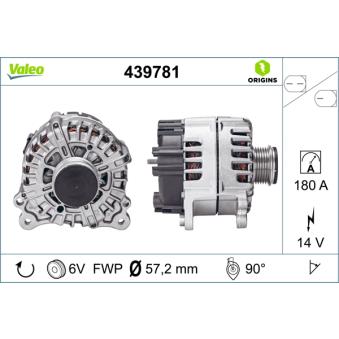 Alternateur VALEO 439781 pour AUDI A6 3.0 TDI - 204cv