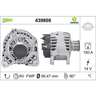 Alternateur VALEO 439808 pour MERCEDES-BENZ CITAN 111 CDI - 110cv