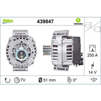 Alternateur VALEO 439847 pour MERCEDES-BENZ SPRINTER 519 CDI - 190cv