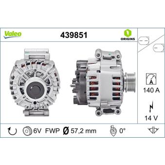 Alternateur VALEO OEM 6J903023Q