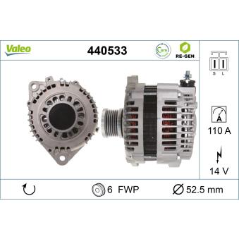 Alternateur VALEO OEM LR1110713C Alternateur VALEO OEM LR1110713C