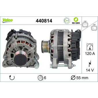 Alternateur VALEO 440814 pour KIA RIO 1.2 - 110cv