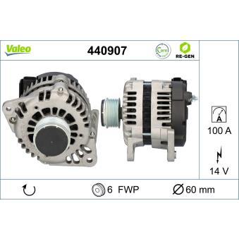 Alternateur VALEO 440907 pour BMW X2 1.7 CDTI - 110cv