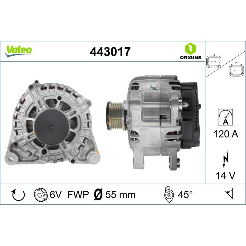 Alternateur VALEO 443017 - Visuel 1