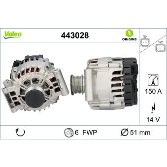 Alternateur VALEO OEM 9822231380