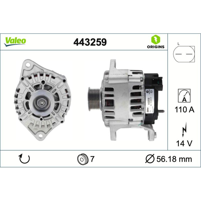 Alternateur VALEO 443259 - Visuel 1
