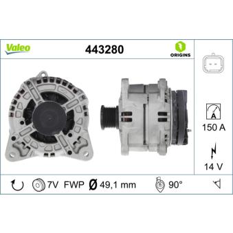 Alternateur VALEO OEM 93169474
