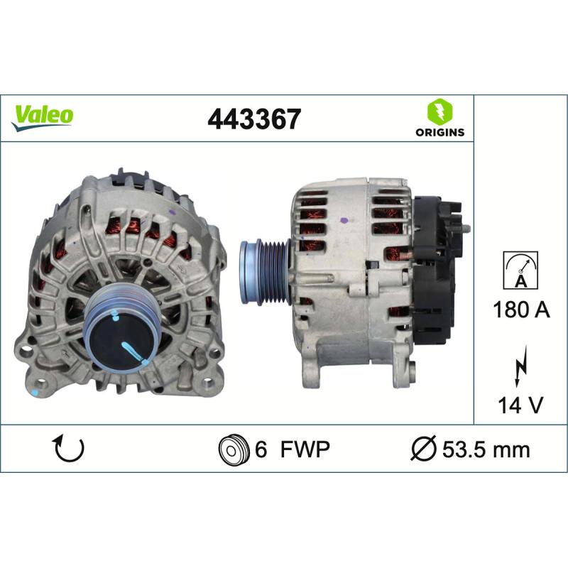 Alternateur VALEO 443367 - Visuel 1