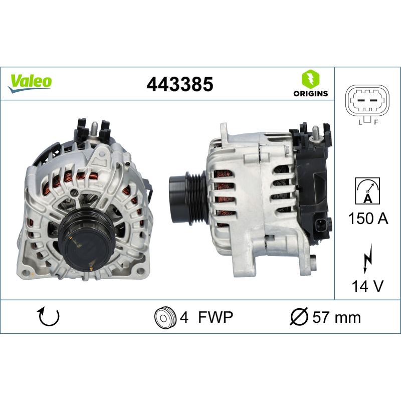 Alternateur VALEO 443385 - Visuel 1