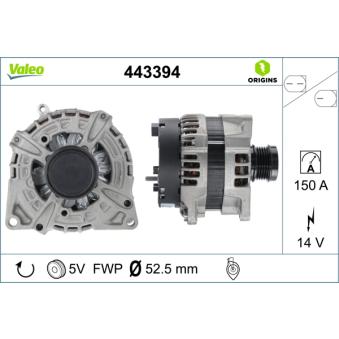 Alternateur VALEO 443394 pour MAZDA RX A 250 - 211cv