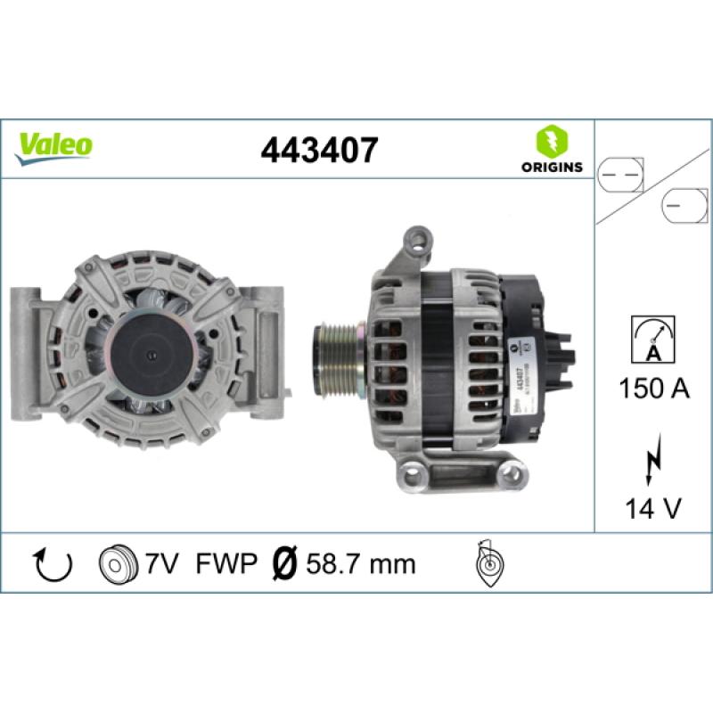 Alternateur VALEO 443407 - Visuel 1