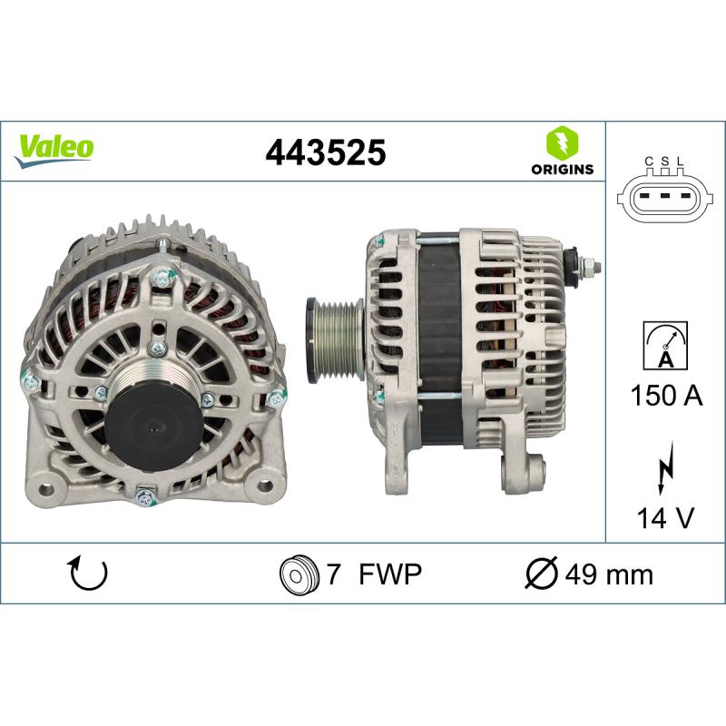 Alternateur VALEO 443525 - Visuel 1
